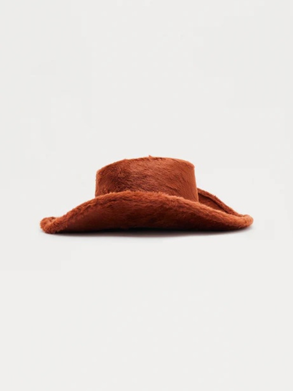 Brown Faux Fur Cowgirl Hat Western Glam Cowboy Hat | Luxe Rodeo Chic - Picture 2 of 3